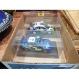 Two boxed Scalextric rally cars
