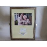 Popular Culture. Terry & June and On The Buses. Framed photographs and cards signed by Terry