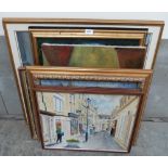 A collection of eight miscellaneous oil paintings