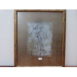 FRENCH SCHOOL. 20TH CENTURY Young nude with towel. Lithograph 15' x 11'