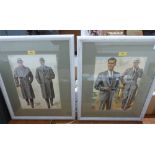 Two framed French fashion prints