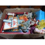 A box of vintage toys