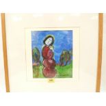 MANNER OF DORA HOLTZHANDLER Woman and child. Signed and dated 2000. Watercolor 10' x 8½'
