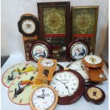 A collection of Guinness themed clocks