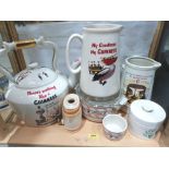 A large Carlton Ware Guinness teapot and other ceramics