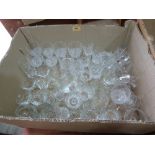 Two boxes of glassware