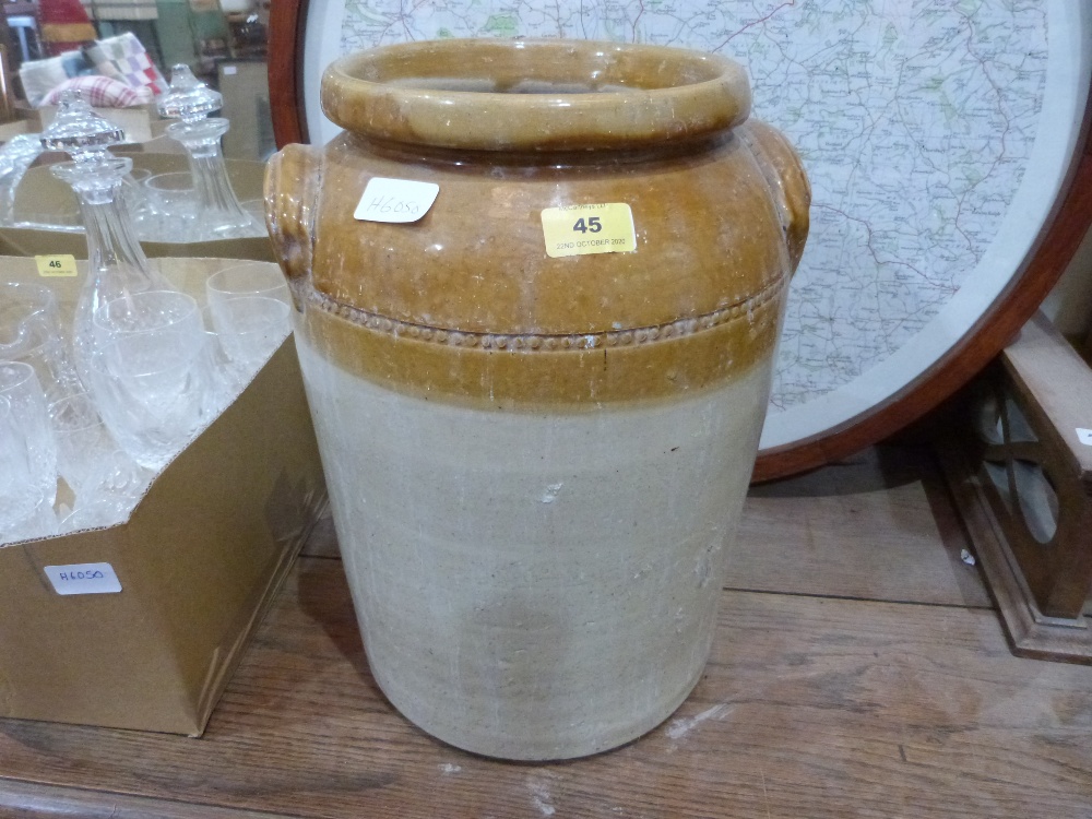 A stoneware jar. 15¼' high