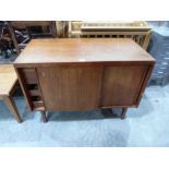 A 1970s teak sideboard. 40' wide