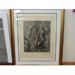 JOHFRA BOSSCHART. DUTCH 1919-1998 A surrealist etching. Signed in pencil, dated 1947 and inscribed