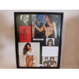 Popular Culture. The Jacksons. Signed photographs and cards - Michael, Janet, Tito and Latoya