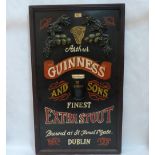 A Guinness advertising wall plaque. 36' x 21'