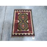 A Maimana Kilim rug. 0.78m x 0.56m