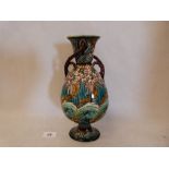 A Mintons seccessionist design baluster vase. Painted marks 'No 2', '332OA' 10½' high