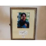 Popular Culture. Jackie Chan. A photograph and signed card