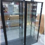 A pair of glazed display cabinets