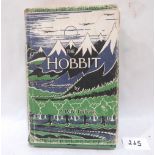 A volume - The Hobbit, J.R.R. Tolkien. Pub. George Allen + Unwin. 10th imp. 1975. Dust jacket