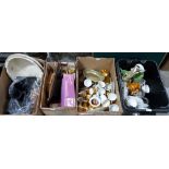 Four boxes of ceramics and sundries