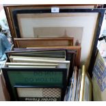 A quantity of pictures and frames