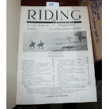 Two bound volumes of Riding magazine 1938-39
