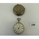 A George III silver pair cased verge watch, the movement signed J.Walton, London. Marked incuse