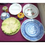 A collection of ceramics, the lot to include a Mintons salad dish and drainer, Worcester Evesham,