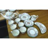 A Copeland Spode Chinese Rose Tea Service of 22 pieces