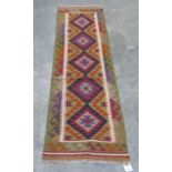 A Maimana Kilim runner. 1.98m x 0.63m