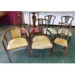Seven miscellaneous chairs