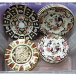 A box of Royal Crown Derby and Mason's plates