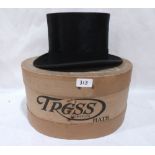 A top hat by Tress & Co, London. Interior brim length. 7¾'