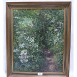 DAVID STOVES. BRITISH 20TH CENTURY Summer Path. Signed and dated 1989, inscribed verso. Acrylics