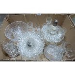 Three boxes of glassware