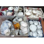 Four boxes of teaware, other ceramics and sundries