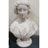A composite bust of a young lady. 21' high