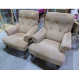 A pair of Gibson upholstered armchairs