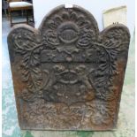 A French cast iron fireback. 32½' high