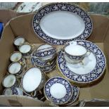 A Crown Staffordshire part dinner and tea service