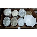 A box of ceramic moulds