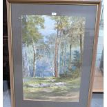 Col GEORGE STRAHAN. BRITISH 1872-1913 A Himalayan woodland scene. Signed and dated 1900. Watercolour