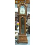 A walnut longcase clock of recent manufacture. 85' high