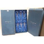 Three boxed sets of Six Royal Worcester wine flutes
