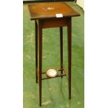 An Edward VII mahogany and inlaid jardiniere stand