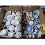 Two boxes of miscellaneous teaware