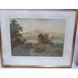 JOHN W. GOUGH. BRITISH 20TH CENTURY Coniston Water, Cumbria. Signed, inscribed verso. Watercolour