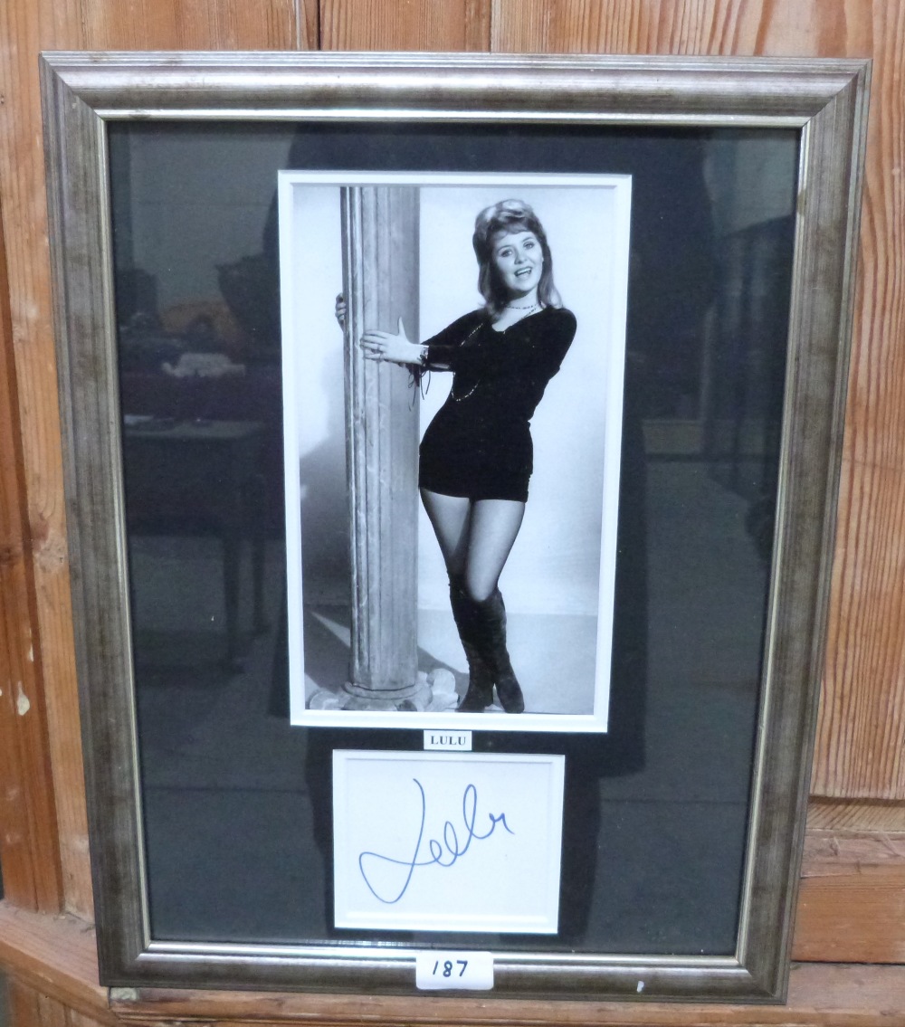 Popular Culture. Lulu. A photograph and signed card