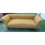 A late Victorian Chesterfield sofa on turned legs. 72' long
