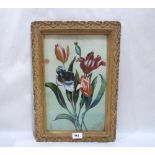 J. REINHARDT. 20th CENTURY Tulip study. Signed and dated '05. Watercolour. 15' x 9'