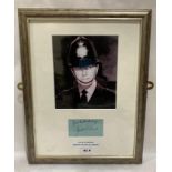 Popular Culture. Dixon of Dock Green. Framed photograph of Jack Warner and signed card