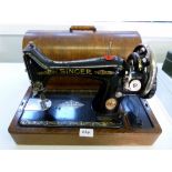 A Singer sewing machine