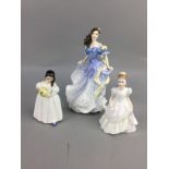 A ROYAL DOULTON FIGURE OF 'REBECCA' AND FOUR OTHER FIGURES